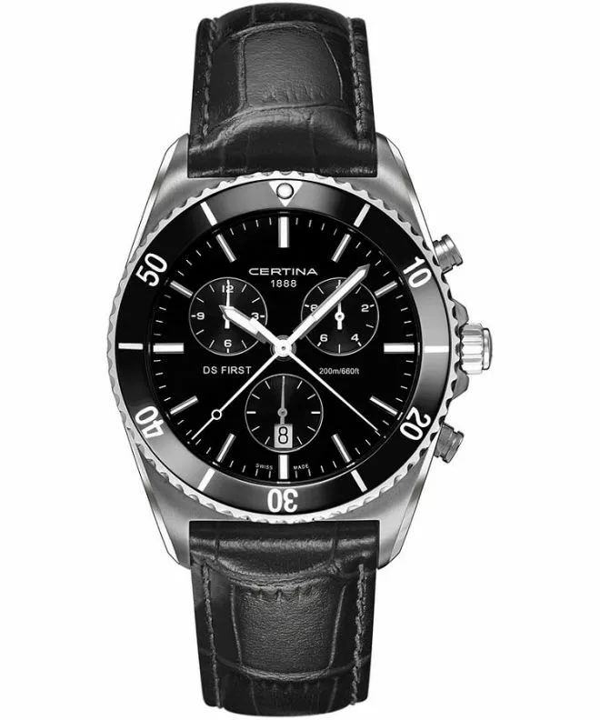 Zegarek męski Certina DS First Ceramic Chronograph C014.417.16.051.00 (C0144171605100)