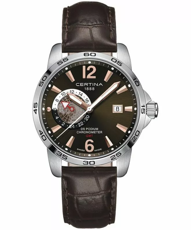 Zegarek męski Certina DS Podium GMT COSC C034.455.16.087.01 (C0344551608701)