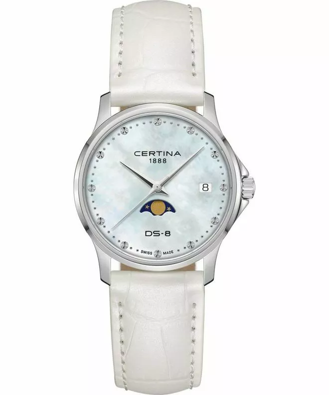 Zegarek damski Certina DS-8 Moonphase Lady C045.223.16.131.00 (C0452231613100)