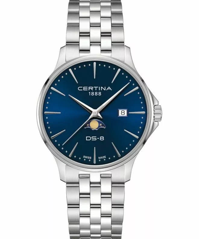 Zegarek męski Certina DS-8 Moonphase Gent C045.423.11.041.00 (C0454231104100)