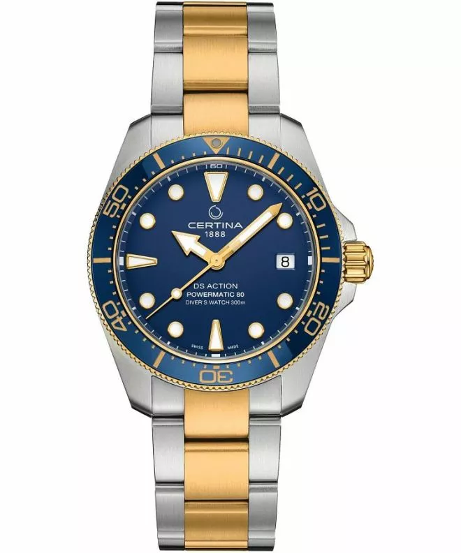 Zegarek męski Certina DS Action Diver 38 mm Powermatic 80 Automatic C048.807.22.041.00 (C0488072204100)