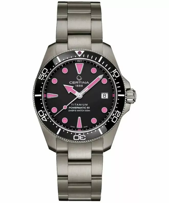 Zegarek Certina DS Action Diver Titanium 38mm Powermatic 80 C048.807.44.051.01 (C0488074405101)