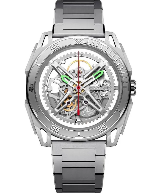 Zegarek męski Ciga Design Falcon Automatic Skeleton Z039-SS01-1S