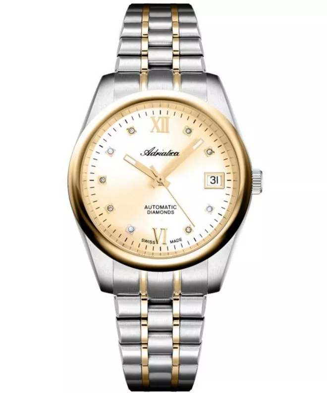 Zegarek damski Adriatica Classic Automatic Diamonds A3198.2181DA
