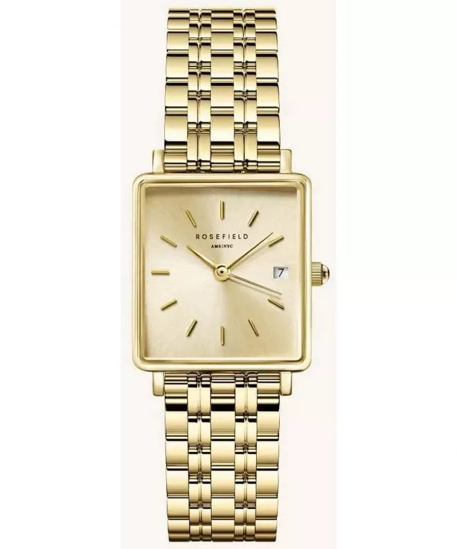 Zegarek damski Rosefield Boxy XS Champagne QCGSG-Q048