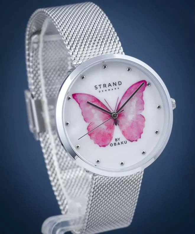 Zegarek damski Strand by Obaku Butterfly S700LXCWMC-DBP