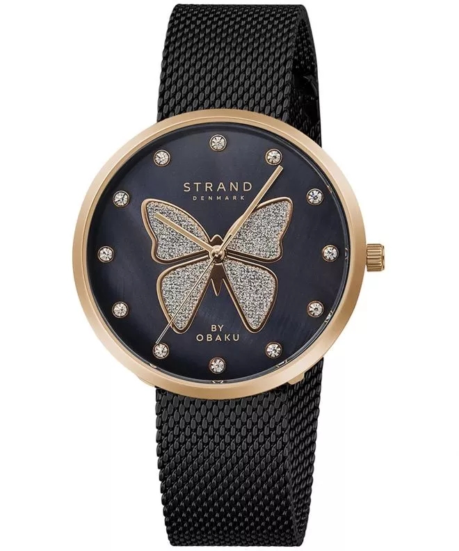 Zegarek damski Strand by Obaku Butterfly S700LXVBMB-DB