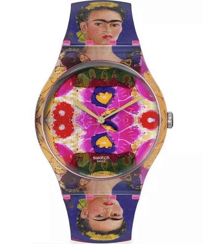 Zegarek damski Swatch The Frame Frida Kahlo SUOZ341