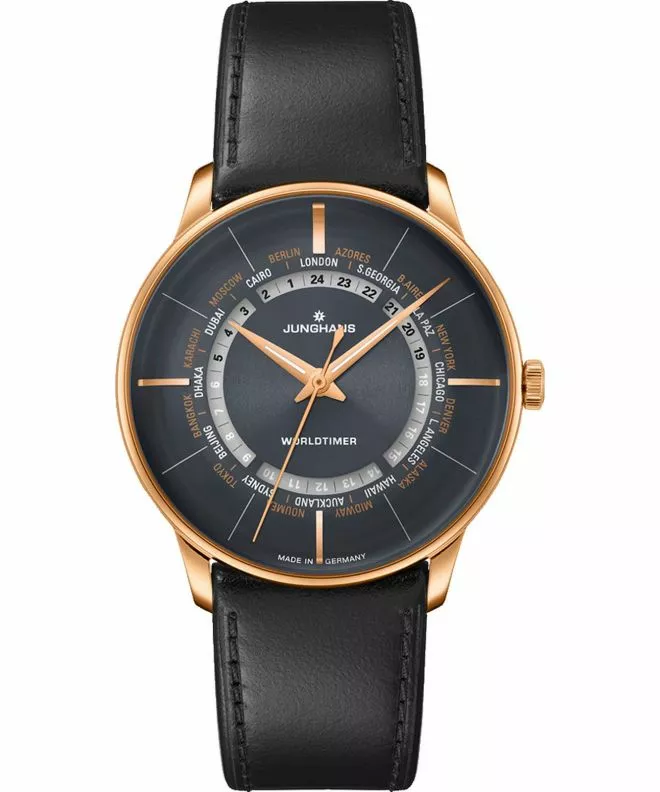 Zegarek męski Junghans Meister S Worldtimer Automatic 027/5013.01