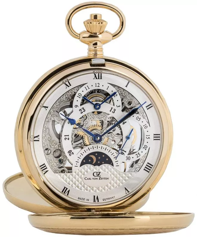 Zegarek kieszonkowy Carl von Zeyten Alb Skeleton Mechanical CVZ0040GSL