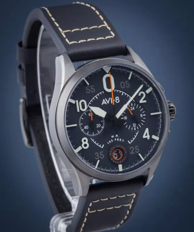 Zegarek męski AVI-8 Spitfire Lock Chronograph Channel Blue AV-4089-04