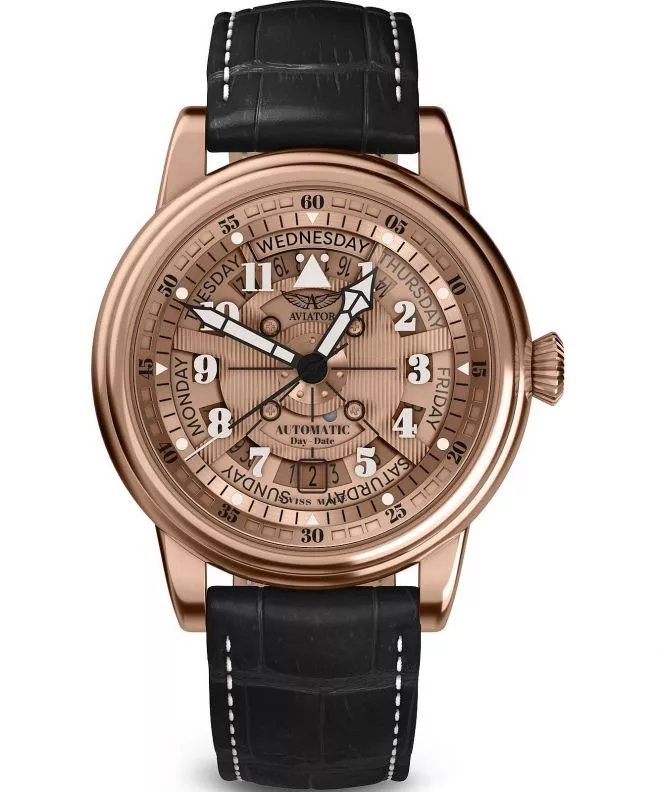Zegarek męski Aviator Douglas Day-Date Meca 41 V.3.36.2.288.4