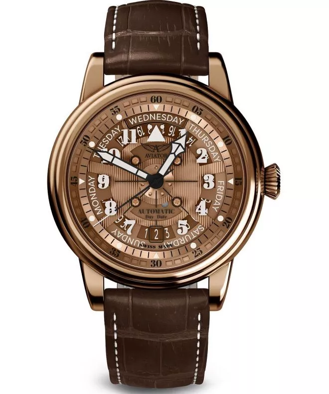 Zegarek męski Aviator Douglas Day-Date Meca 41 V.3.36.8.290.4