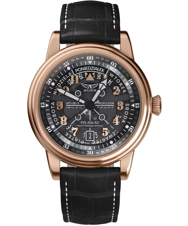 Zegarek męski Aviator Douglas Day-Date Polish Limited Edition V.3.36.2.294.4 PL