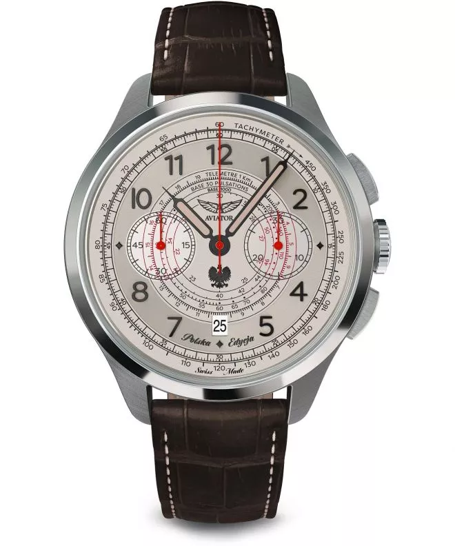 Zegarek męski Aviator Heritage Chronograph Trimeter Polska Edycja Limitowana V.4.40.0.351.4 PL