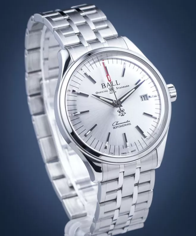 Zegarek męski Ball Trainmaster Manufacture 80 Hours Automatic Chronometer NM3280D-S1CJ-SL