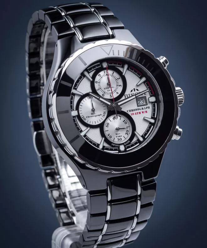 Zegarek męski Bisset Oculus Ceramic Chronograph BSFE10BISB10AX