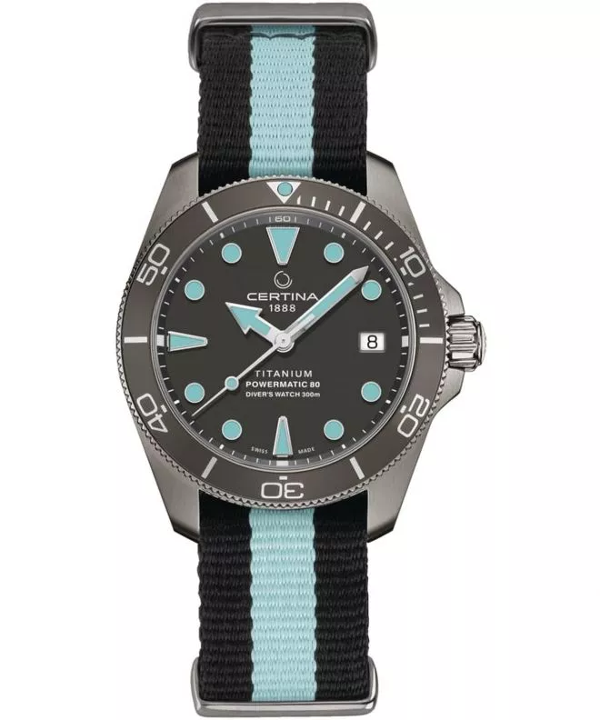 Zegarek męski Certina DS Action Diver Titanium Powermatic 80 C032.807.48.081.00 (C0328074808100)