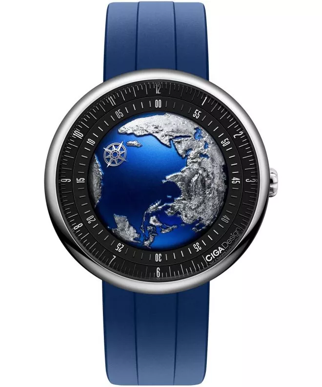 Zegarek męski Ciga Design U Series Blue Planet II Titanium Automatic GPHG 2021 U038-TU01-6U