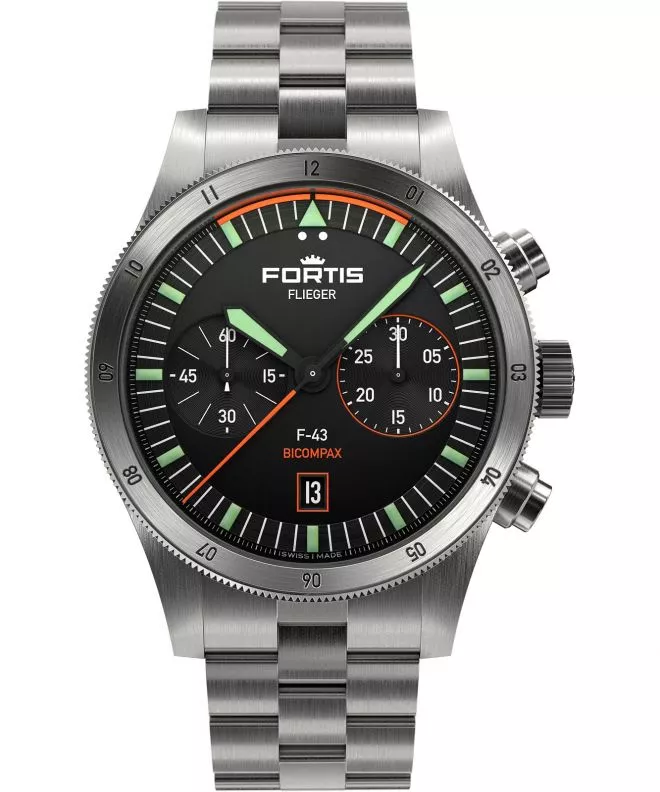 Zegarek męski Fortis Flieger F-43 Bicompax Chronograph F4240004