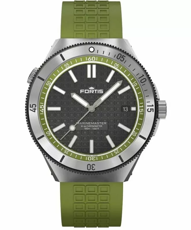 Zegarek męski Fortis Marinemaster M-44 Woodpecker Green Automatic F8120019