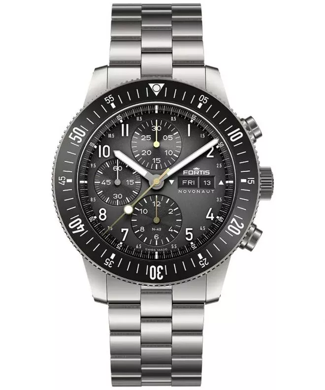 Zegarek męski Fortis Novonaut N-42 Titanium Chronograph Automatic Legacy Edition F2040017