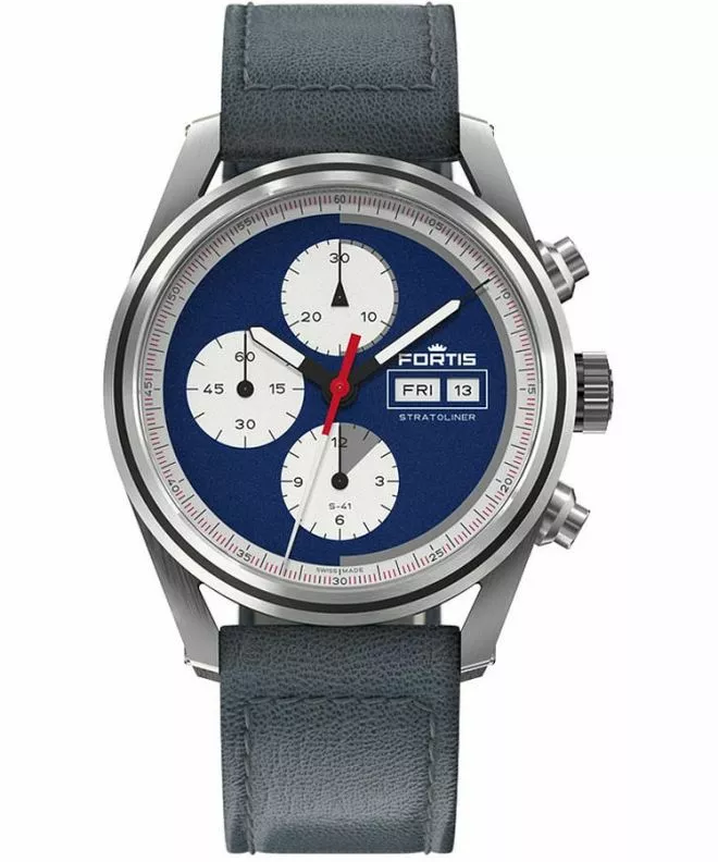 Zegarek męski Fortis Stratoliner S-41 Blue Japan Chronograph Automatic F2340017