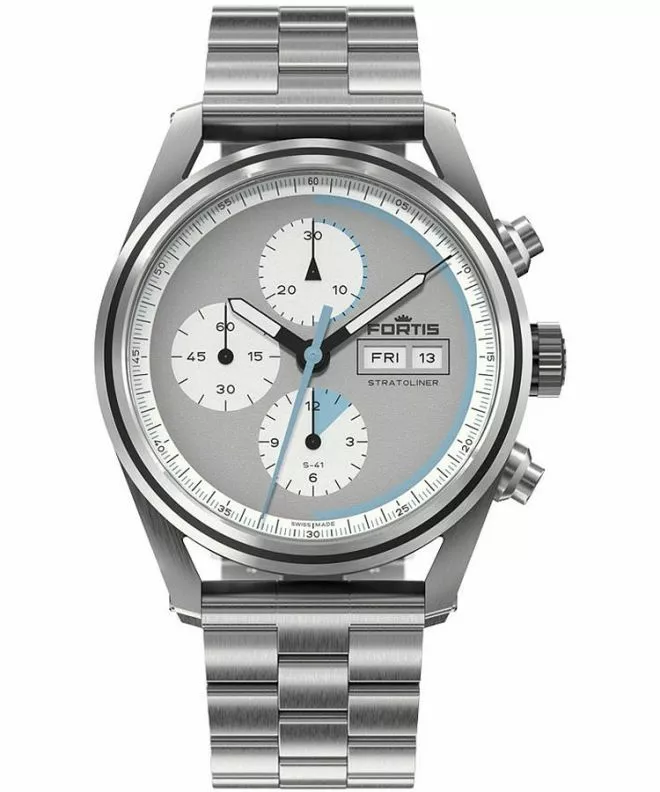 Zegarek męski Fortis Stratoliner S-41 Cool Gray Chronograph Automatic F2340007