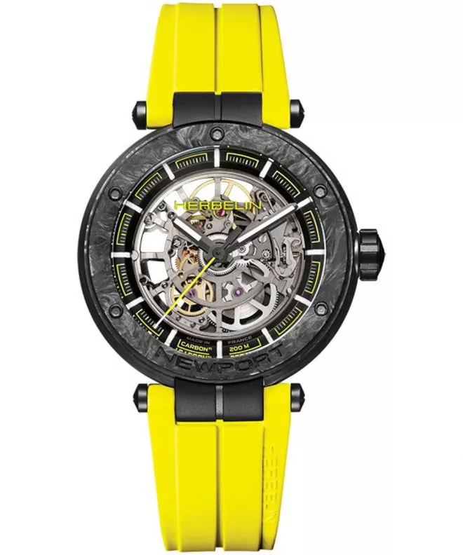 Zegarek męski Herbelin Newport Carbon Skeleton Titanium Automatic Limited Edition 1888SQCTN14CY