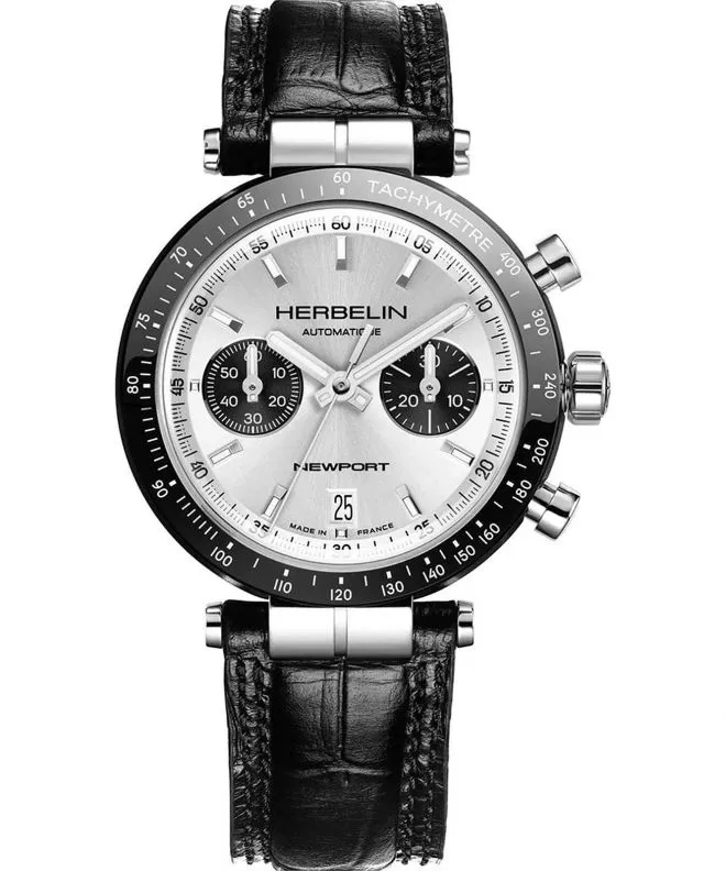 Zegarek męski Herbelin Newport Heritage BI-COMPAX Panda Automatic Chronograph 256ACN42