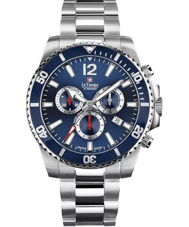 Zegarek męski Le Temps Swiss Naval Patrol Chronograph LT1044.03BS01