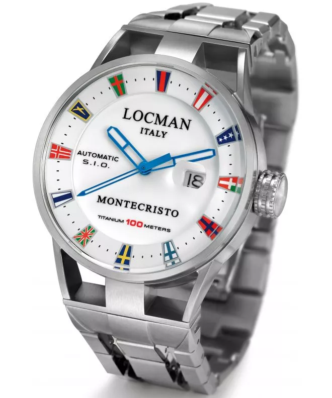 Zegarek męski Locman Montecristo Automatic Sio 051100WHFLAGBR0