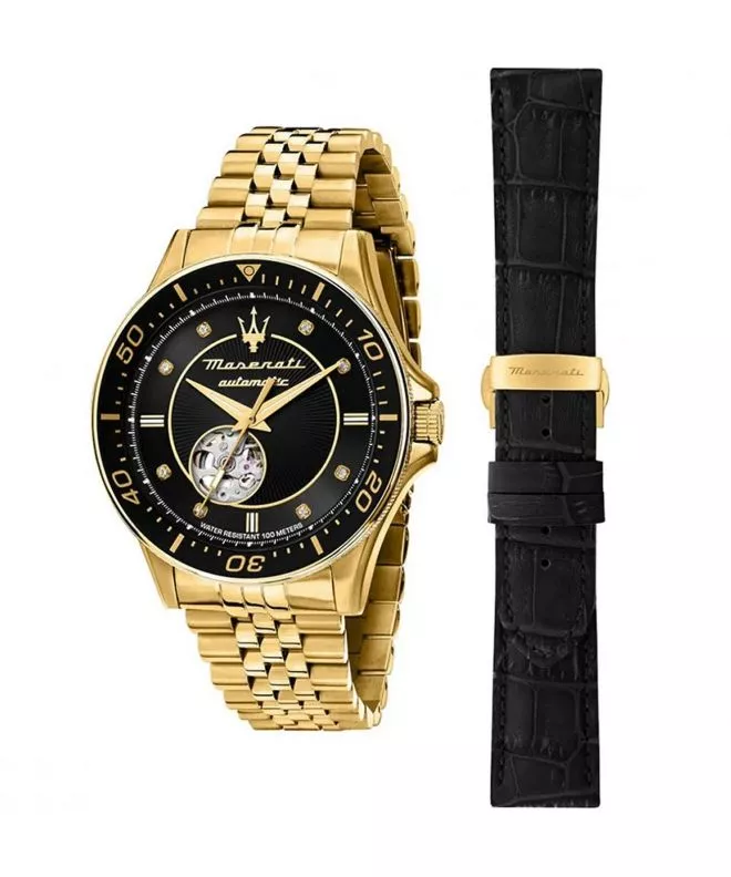 Zegarek męski Maserati Sfida Open Heart Automatic SET R8823140012