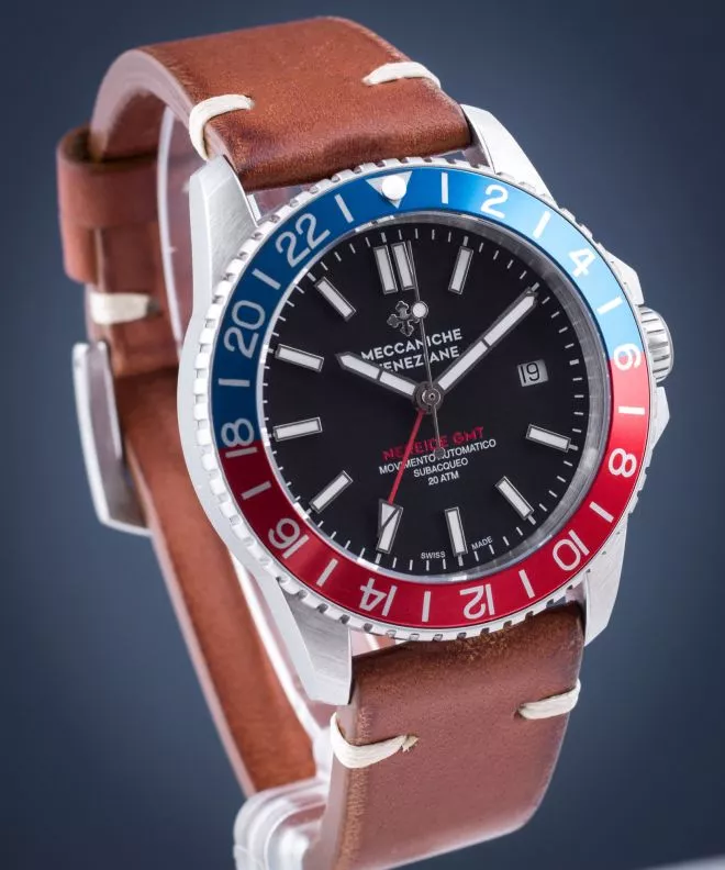 Zegarek męski Meccaniche Veneziane Nereide GMT Diaspro Automatic 1204003 (NRD-GMT-DIA)
