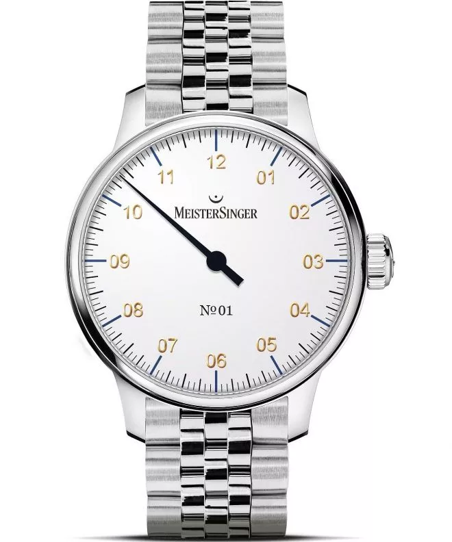 Zegarek męski MeisterSinger N°01 White AM3301G_MGB20