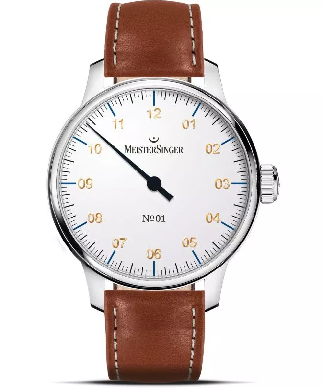 Zegarek męski MeisterSinger N°01 White AM3301G_SK03W