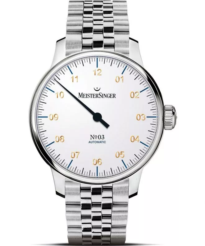 Zegarek męski MeisterSinger N°03 White Automatic AM901G_MGB20