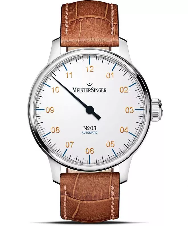 Zegarek męski MeisterSinger N°03 White Automatic AM901G_SG03