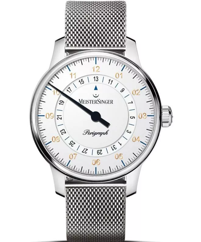 Zegarek męski MeisterSinger Perigraph - 38mm White BM1101G_MLN18