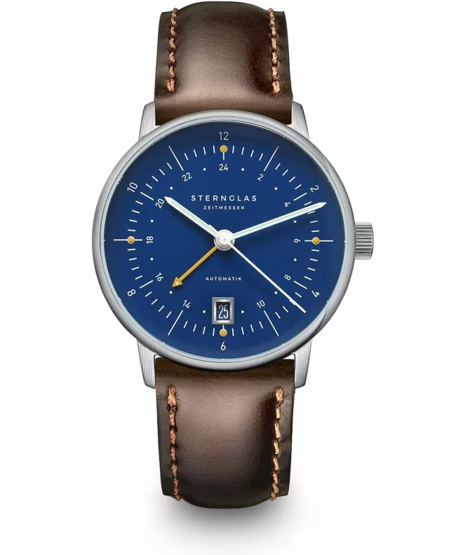 Zegarek męski Sternglas Naos Pro GMT Automatik S02-NG06-BR03