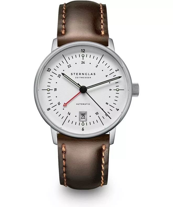Zegarek męski Sternglas Naos Pro GMT Automatik S02-NG10-BR03