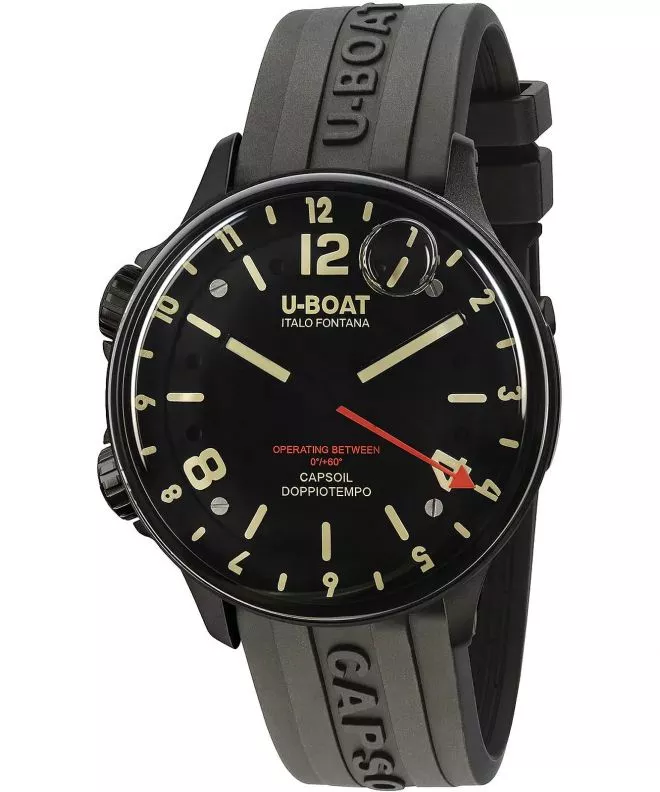 Zegarek męski U-BOAT Capsoil Doppiotempo 45mm DLC 8770/A