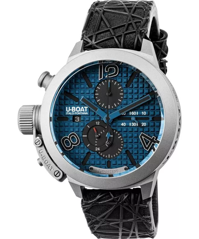 Zegarek męski U-BOAT Classico 45 Titanium Tungsten Blue Chronograph Automatic Limited Edition 3003