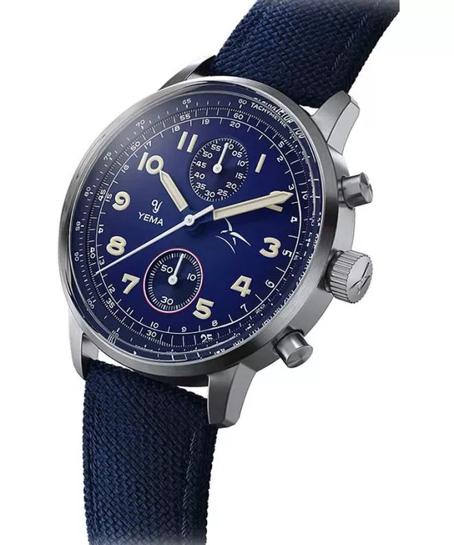 Zegarek męski Yema Flygraf Bi-Compax French Air Force Chronograph YMHF1582AA-GG