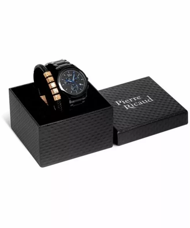 Zegarek męski Pierre Ricaud Classic Chronograph SET P91099.B114CH619.9.BL