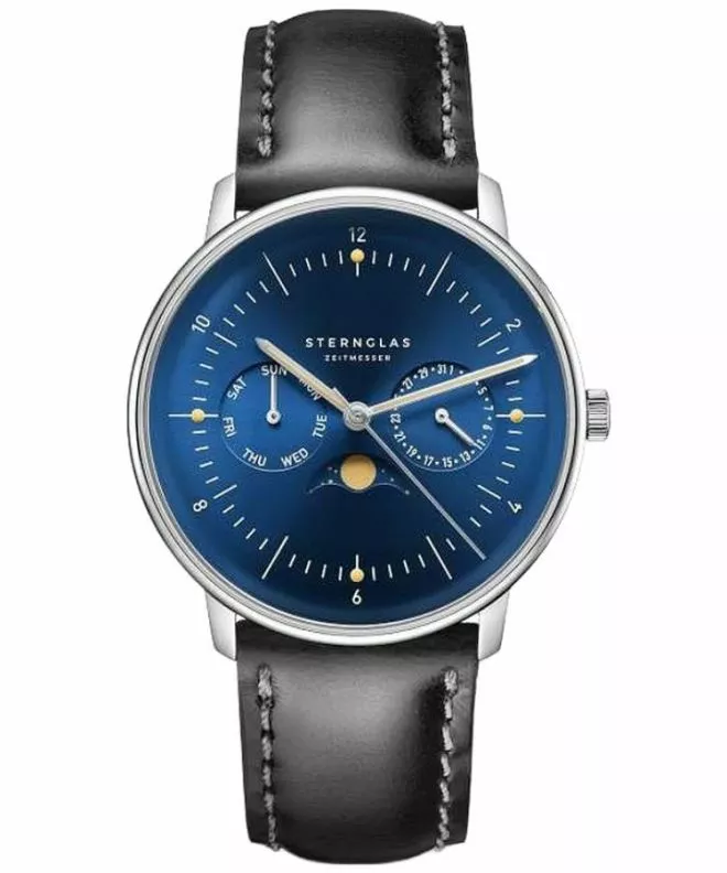 Zegarek męski Sternglas Naos Moonphase S01-NM06-BR02