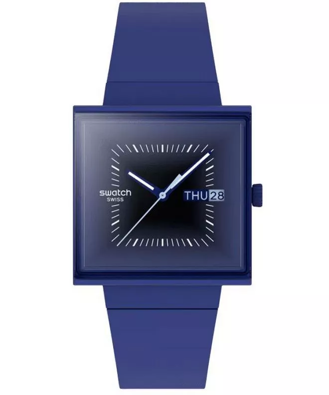 Zegarek Swatch Bioceramic Squarely Blacklight SO34N700