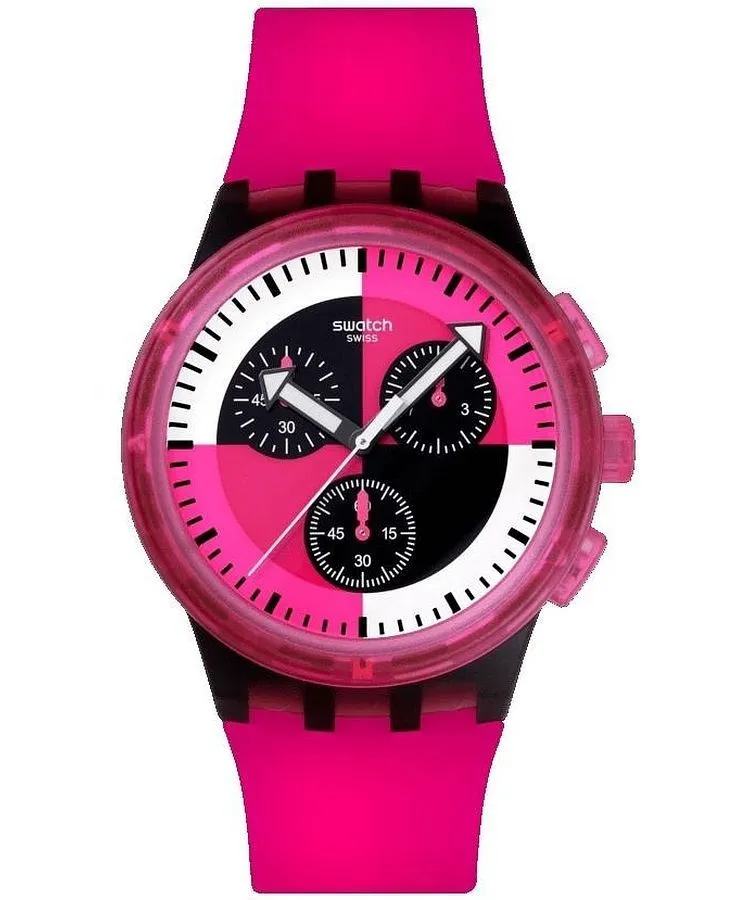 Zegarek Swatch Smash It Fuchsia Lines Chronograph SUSB110