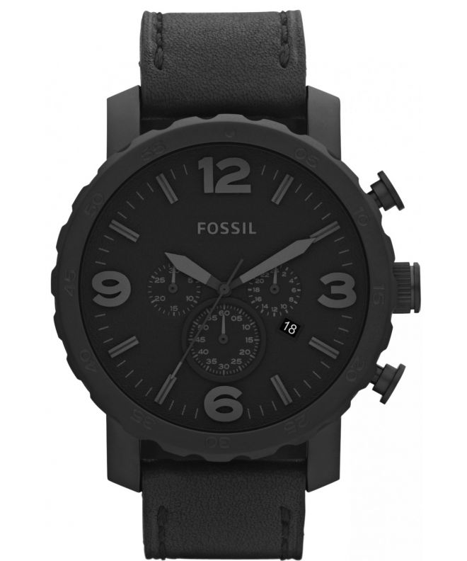 Zegarek męski Fossil Nate Leather Black JR1354