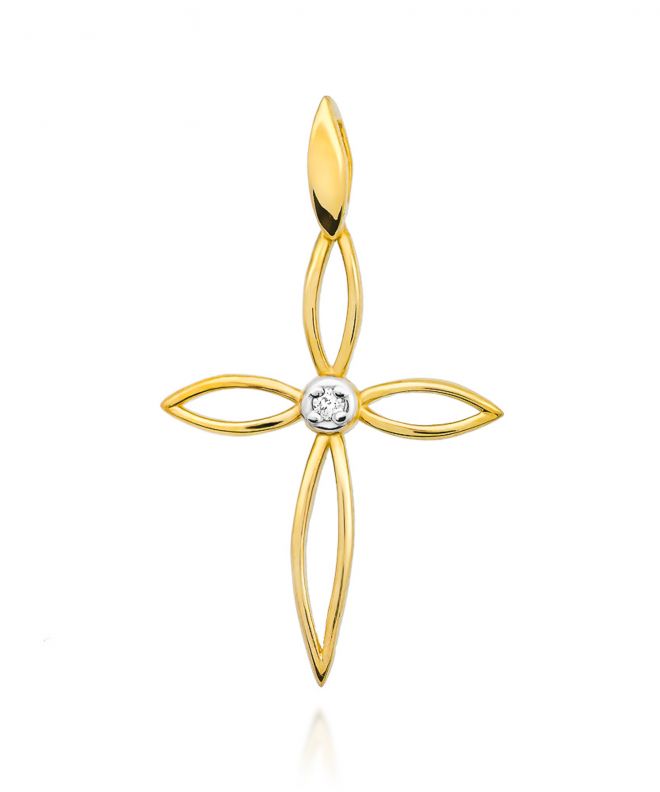 Zawieszka Bonore ze Złota próby 585 z diamentem 0,02 ct